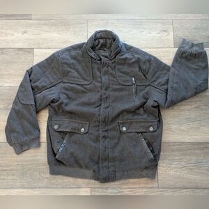 Sportier Jacket 1957 All Season Weather Fleece Pea Coat XL Gray Distressed